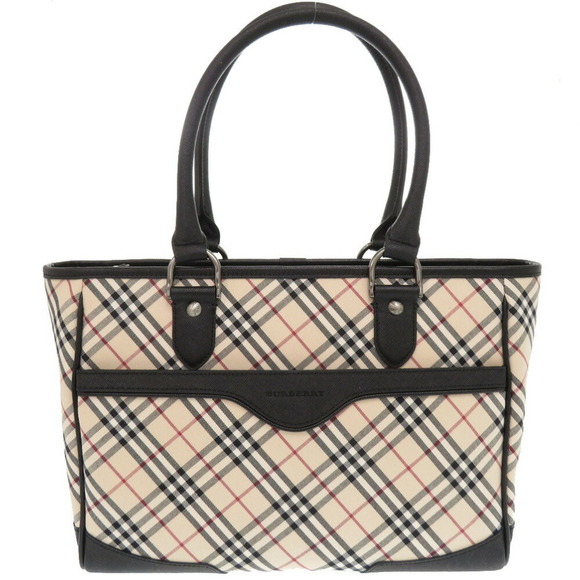 BURBERRY Nova Check Canvas/Leather Beige Handbag - Picture 1 of 13